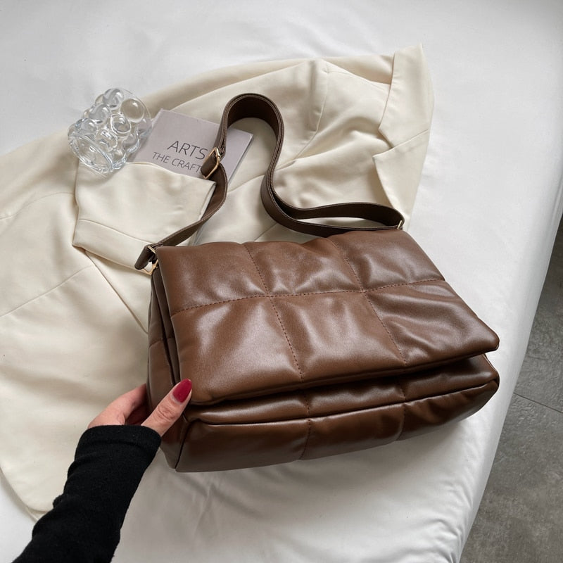 с доставкой Retro Simple soft PU Leather Small Crossbody Bags with Short Handle for Women 2021 Winther Shoulder Handbags Purses