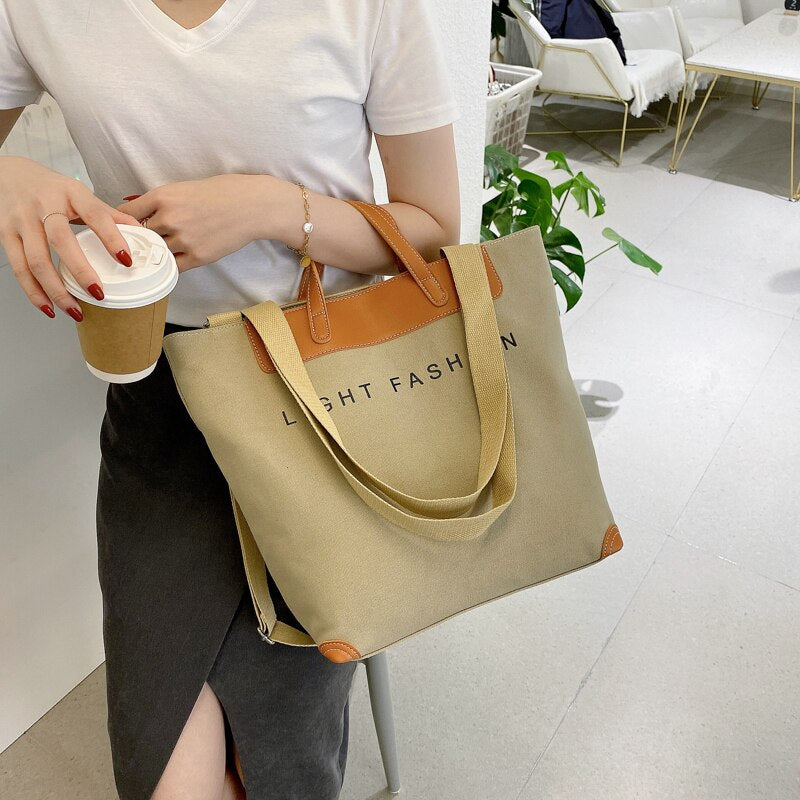 khaki handbag for women 2021 new luxury handbags canvas tote bag purses crossbody shoulder baguette bag Shopping bucket bags