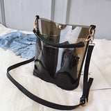 Christmas Gift DORANMI Summer Transparent Bucket Bags For Women 2020 Summer Composite Bags Female Barrel Shape Shoulder Bag Messenger BG577