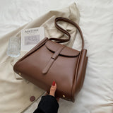 Large Capacity PU Leather Shoulder Bags for Women 2021 New Good Quality Shoulder Bag Fashion Handbags and Purses Simple Totes
