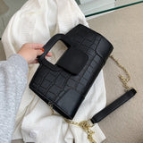 Vvsha Crocodile pattern Square Tote bag 2022 Fashion New High quality PU Leather Women's Designer Handbag Chain Shoulder Messenger Bag