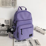 Back to College Waterproof Nylon Women Backpack Unisex Multi-pocket Laptop Backpack Large Capacity Student School Backpack for Girls Bookbags