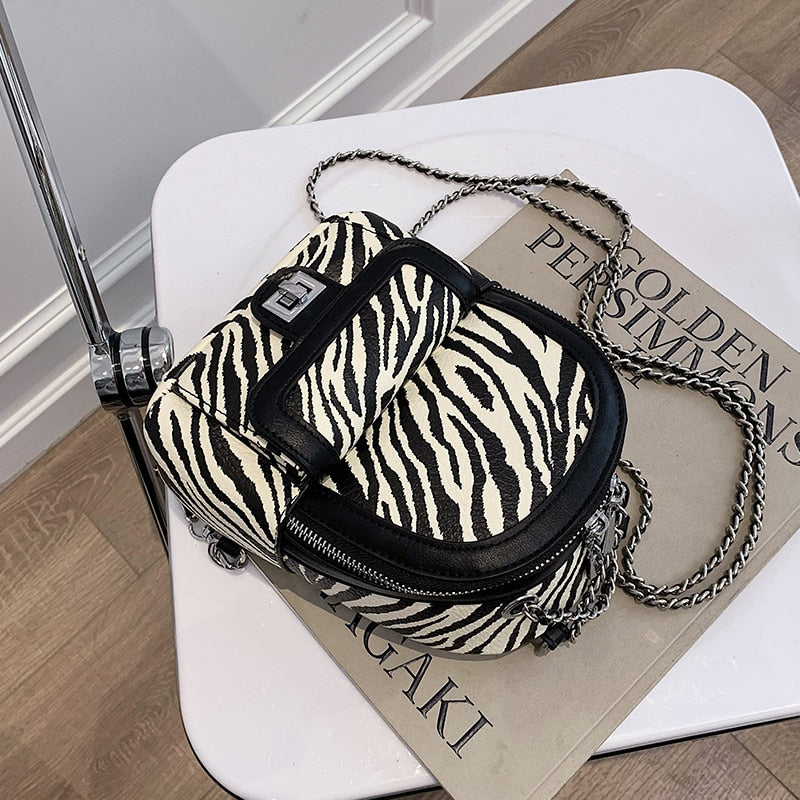 с доставкой Small Zebra pattern PU Leather Designer Women Backpack Female 2021 Luxury Ladies Bagpack Girls Travel Branded