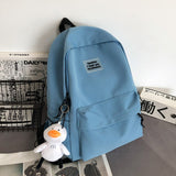Christmas Gift Summer Fashion Green Backpack Women's Men's Solid Color Nylon Leisure Travel Backpack Unisex College Style Student Schoolbag