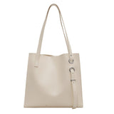 Vvsha Vintage Design Large Casual Tote Bags For Women 2023 Lux Designer Handbags Pure Color Simple Style Shoulder Bag Ladies Shopper