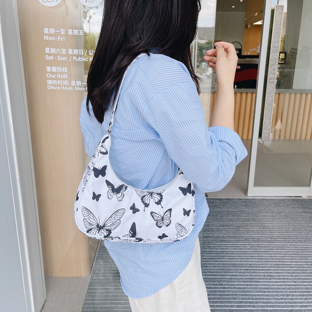 Fashion Women's Bag Animal Pattern Printing Underarm Shoulder Bag Casual Ladies Hobos Small Handbags Elegant Female Square Bags