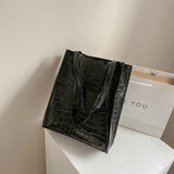 Shopping Bags Women Large Capacity Totes Female PU Leather Fashion Shoulder Bags Shopper Travel Retro Stone Pattern Design Purse