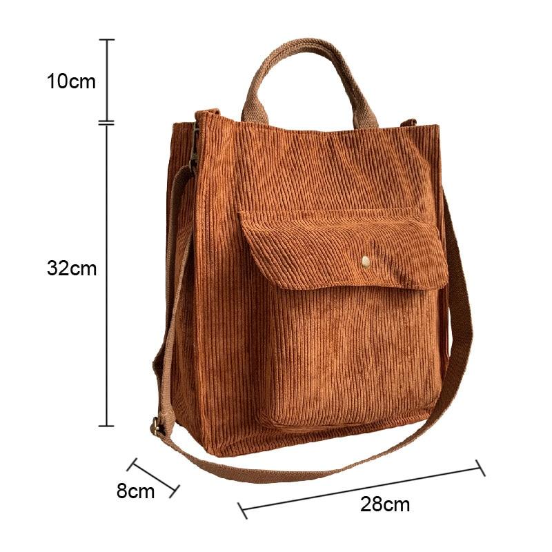 Vvsha Shoulder Bag Women Vintage Shopping Bags Zipper Girls Student Bookbag Handbags Casual Tote With Outside Pocket 1130