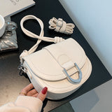 Vvsha Luxury brand Saddle bag Armpit bag 2022 New High-quality PU Leather Women's Designer Handbag Solid color Shoulder Messenger Bag
