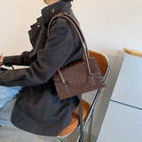 Women Bag Baguette Bag Underarm Shoulder Bag Female Designer Handbag Retro Fashion PU Leather 2021 New Weave Simple All-match