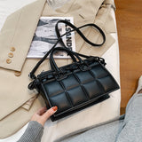 Christmas Gift Elegant Female Plaid Tote bag 2021 Fashion New High quality PU Leather Women's Designer Handbag Vintage Shoulder Messenger Bag