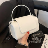Vvsha Solid color Square Small Tote bag 2022 Summer New High-quality PU Leather Women's Designer Handbag Chain Shoulder Messenger Bag