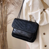 Vvsha Vintage Fashion Female Square Bag 2022 New High Quality Oil Leather Women's Designer Handbag Chain Shoulder Messenger Bag Purses