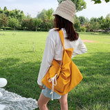 Casual women canvas bag large capacity totes for female Shoulder bag designer leisure hobos handbag big white for shopping