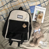 Vvsha Korean Version of Harajuku Cute Girl Student Schoolbag Multifunctional Fashion Backpack Outdoor Travel All-Match Package