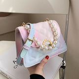PU Leather Gradient r Crossbody Bags for Women 2021 Fashion Small Shoulder Bag Female Handbags and Purses Travel Bags