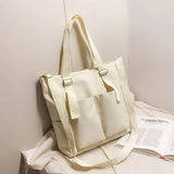 Vvsha Women's Bag Shopper Simple Fashion Zipper Handbags Nylon Waterproof Solid Crossbody Large Capacity Tote Shoulder Bags For Women
