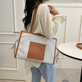 Vvsha   Female Handbags Women Bags Designer Color Contrast Casual Tote Bags Ladies Large-Capacity Travel Shoulder Bag For Girls Sac New