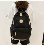 Back to College Fashion Women Backpack Female Waterproof Nylon Schoolbag Student Book Bag many zipper pocket School Backpacks for Teenager Gilrs