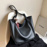 Vvsha Exquisite Women Tote Bag Luxury Designer Handbag Solid Color Scarf Decor Soft PU Leather Big Shopper Totes Bolso Grande Mujer