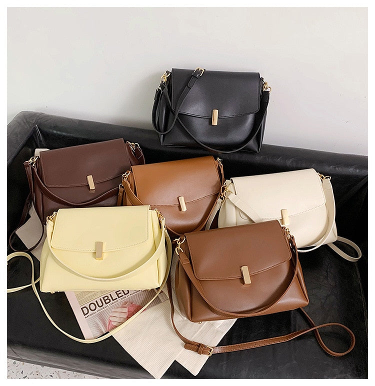 Luxury Brand Women's Handbags Fashion Pu Leather Shoulder Bag Designer Famous Solid Color ladies Crossbody bags lady hand bags