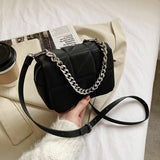 Fashion New Embroidery Thread PU Leather Small Crossbody Bags 2021 Quality Ladies Branded Chain Handbags Shoulder Hand Bag