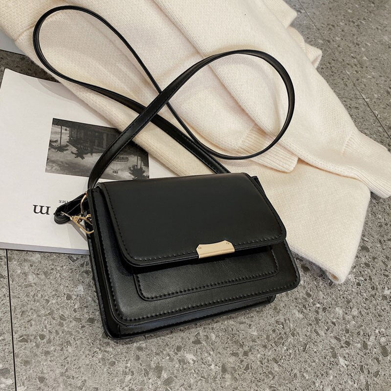 Winter New Trend Simple Handbags For Women High Quality Soft Leather Small Single-shoulder Bag Chain Female Crossbody Bag