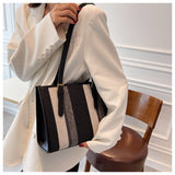 Stripe Shopper Crossbody Shoulder Bags for Women 2021 New Arrival Designer Trends Female Casual Shopping Handbags Totes