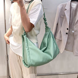 High Capacity Big PU Leather Crossbody Shoulder Bag for Women 2021 Trendy Luxury Designer Simple Branded Shopping Handbags