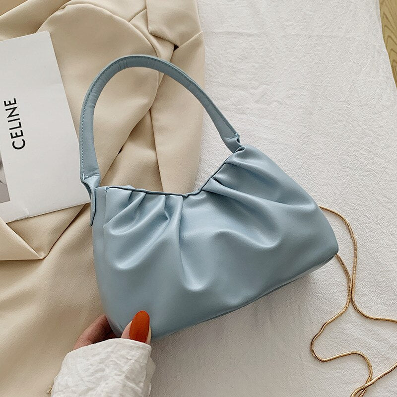 Fashion New Small Bag 2022 New Messenger Bag Trendy Female Small Square Bag Casual Fold Clutch Bag Shoulder Bag Designer Bags