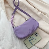 Fashion Women Nylon Shoulder Bag Classic Texture Creative Design Chic Leisure Underarm Bags Simple Female Street Handbags Totes