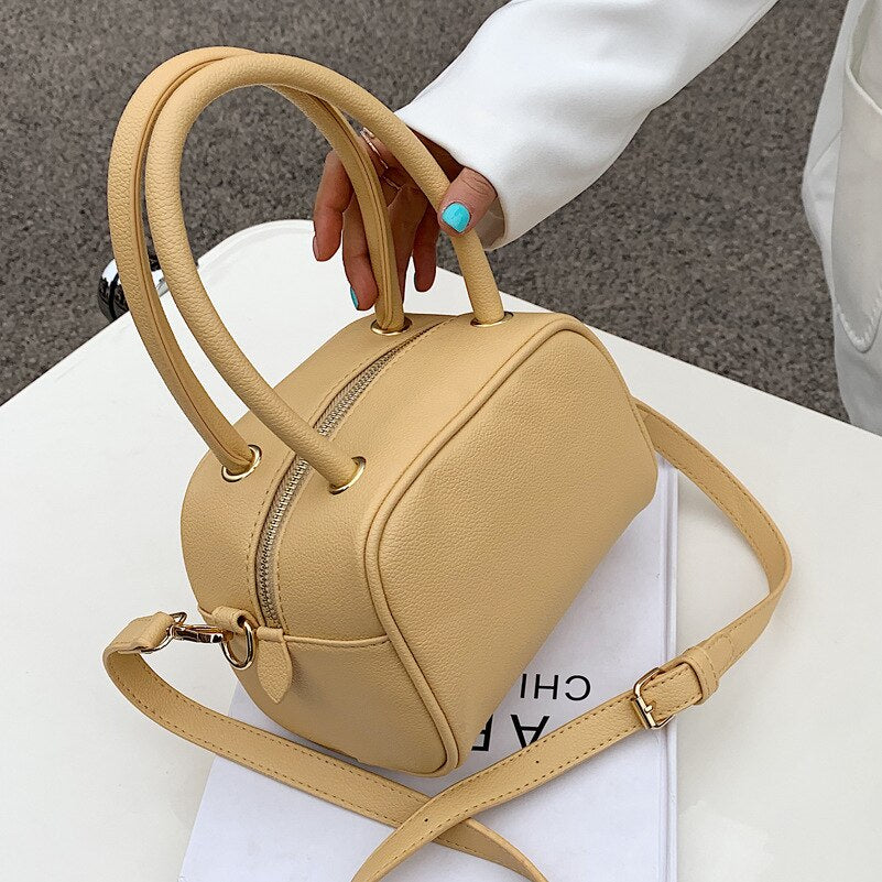 Fashion PU Leather Pillow women Crossbody bags Trendy Box Design  Shoulder Bag for female 2021 Mini Cute ladies Handbags small