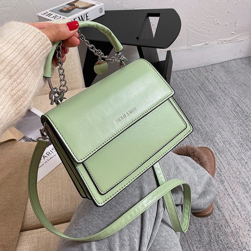 Large Capacity Leather Shoulder Bags for Women 2021 Female Fashion Daily Totes Lady Solid Color Messenger Bag Elegant Handbags