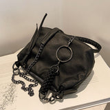 Vintage Fashion Female Tote Chain 2021 New High Quality PU Leather Women's Designer Handbag High capacity Shoulder Messenger Bag