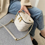 Lattice Square Box Crossbody Bag 2021 Fashion New High-quality PU Leather Women's Designer Handbag Chain Shoulder Messenger Bag