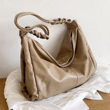 High Capacity Big PU Leather Crossbody Shoulder Bag for Women 2021 Trendy Luxury Designer Simple Branded Shopping Handbags