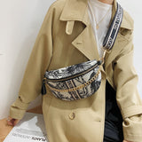 Printed canvas Women's Fanny Pack  Waist Bag Shoulder Crossbody Chest Bags Luxury Designer Handbags Female Belt Bag