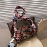 Christmas Gift DORANMI Transparent Big Totes Bags For Women 2021 Flower Shoulder Bag Female Summer Casual Totes Handbags Composite Bags SB540
