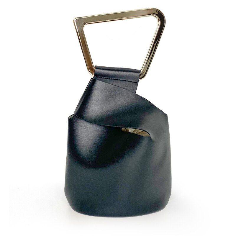 Vvsha High Quality PU Leather Irregular Bucket Bags 2023 Fashion Ladies Evening Bag Acrylic Handle Women's Handbags Casual Tote
