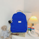 Solid Color Nylon Cool Women Backpack Large Capacity Travel Bag College Style Rucksack School Bag Backpacks for Teenage Girls