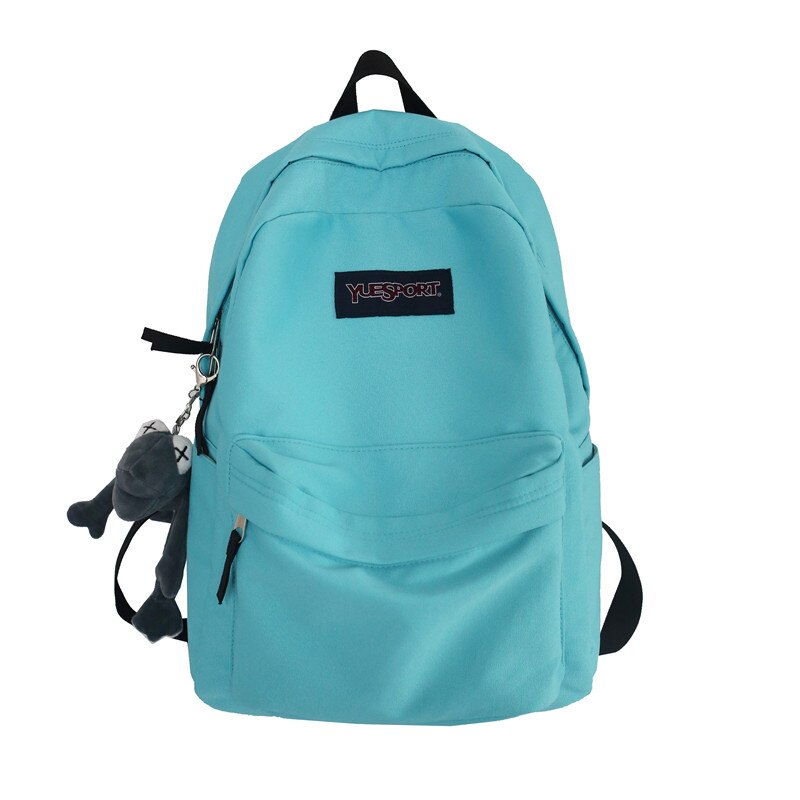 EST Fashion Simple Design Large Capacity Backpack Women Kawaii Pendant Toy School Bag For Girls Teenager Female Shoulders Bag