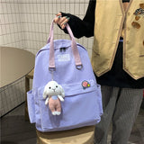 Girl Cute Student kawaii Backpack Corduroy College Ladies School Bag Stripe Female Fashion Backpack Women Harajuku Book Bag Cool