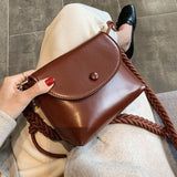 Fashion woven ladies sling bag PU Leather Women Crossbody Bags Small Women's Shoulder Bags Mobile Wallet bolsa feminina coffee