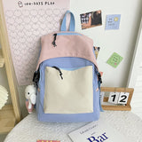 Cute Preppy Style School Bag High Quality Nylon School Girl Backpack Women Causal Patchwork Bag Fashion Backpack for Men Bag