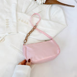 Fashion Women Nylon Shoulder Bag Classic Texture Creative Design Chic Leisure Underarm Bags Simple Female Street Handbags Totes