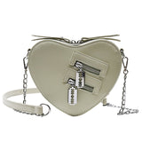 Christmas Gift Gothic Heart Blade Zipper Chain Crossbody Bags For Women Girl Casual Shoulder Purses And Handbags Techwear Summer Wallet Goth