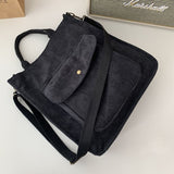 Vvsha Shoulder Bag Women Vintage Shopping Bags Zipper Girls Student Bookbag Handbags Casual Tote With Outside Pocket