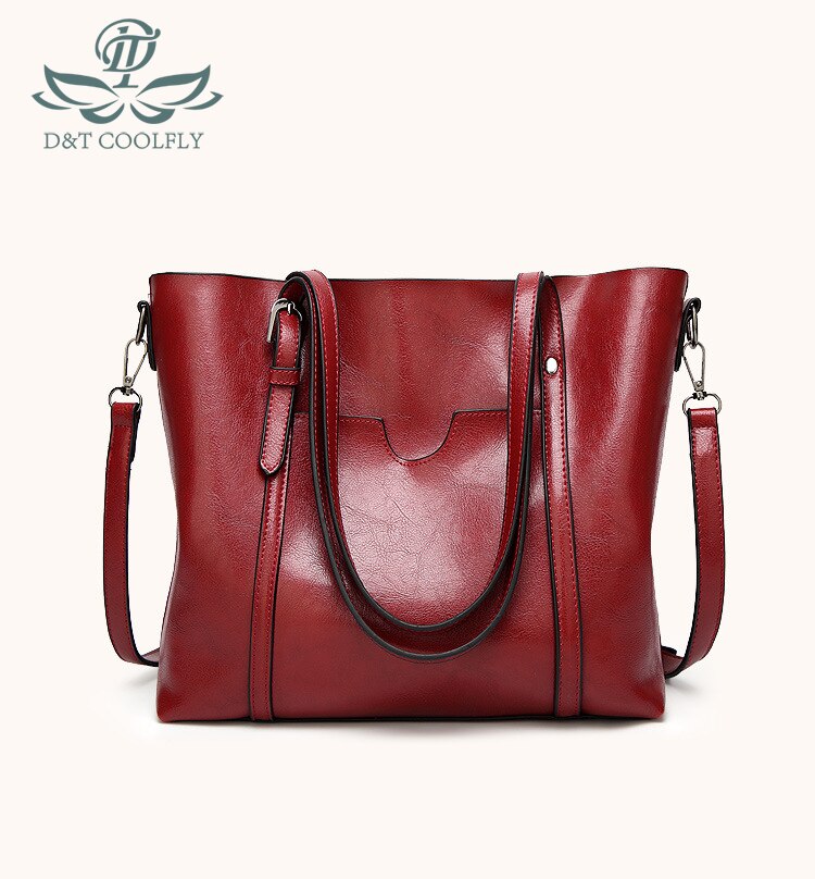 D&T 2020 New Fashion Office Lady Handbag Women Shoulder PU Polyester Lining High-Capacity Solid Four Color Comfortable Soft Bag