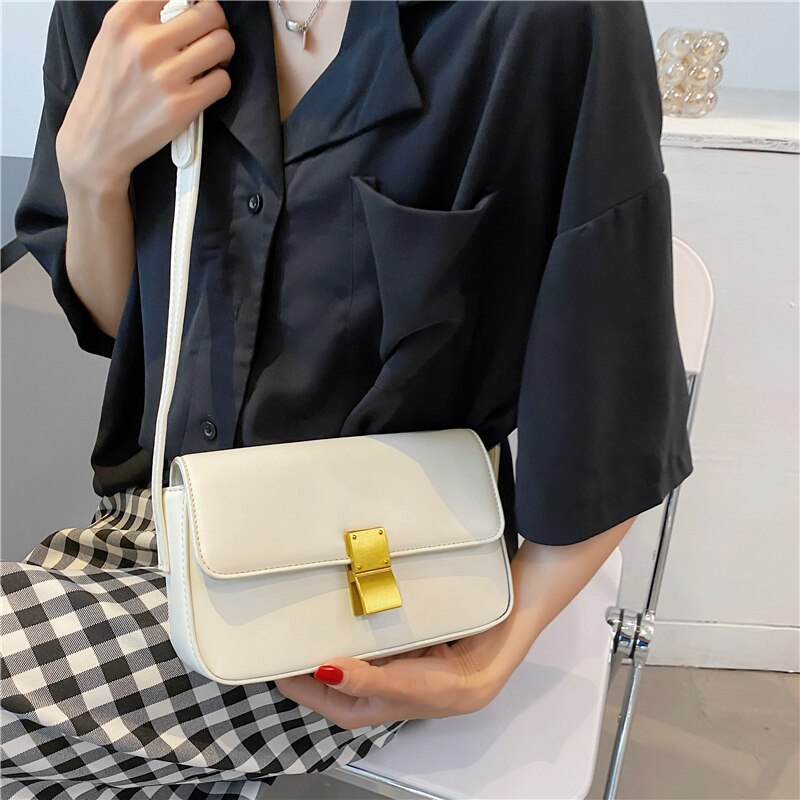 Christmas Gift Burminsa Korean Style Flap Small Crossbody Bags For Women Brand Designer Flip Lock High Quality Female Shoulder Bags Summer 2021
