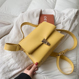 Solid Color Small PU Leather Shoulder Crossbody Bags For Women 2021 Spring Simple Handbags And Purses Female Travel Totes